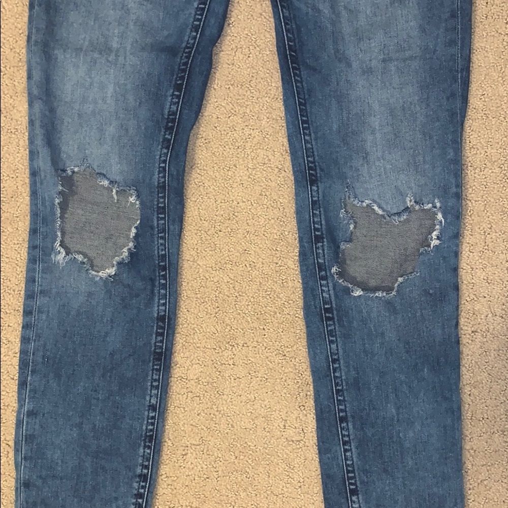 Free People High Rise Ripped Skinny Jeans - Picture 2 of 8